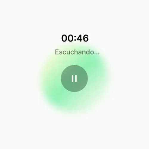 Copiloto Médico interface while listening
